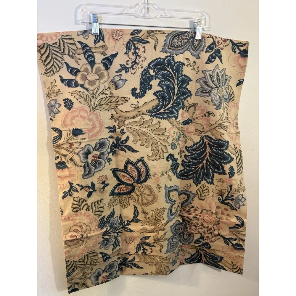 POTTERY BARN 2 Pillow Shams Karala Palampore Floral Cotton Linen Standard